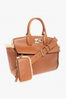 FERRAGAMO BROWN ‘The Studio’ shopper bag