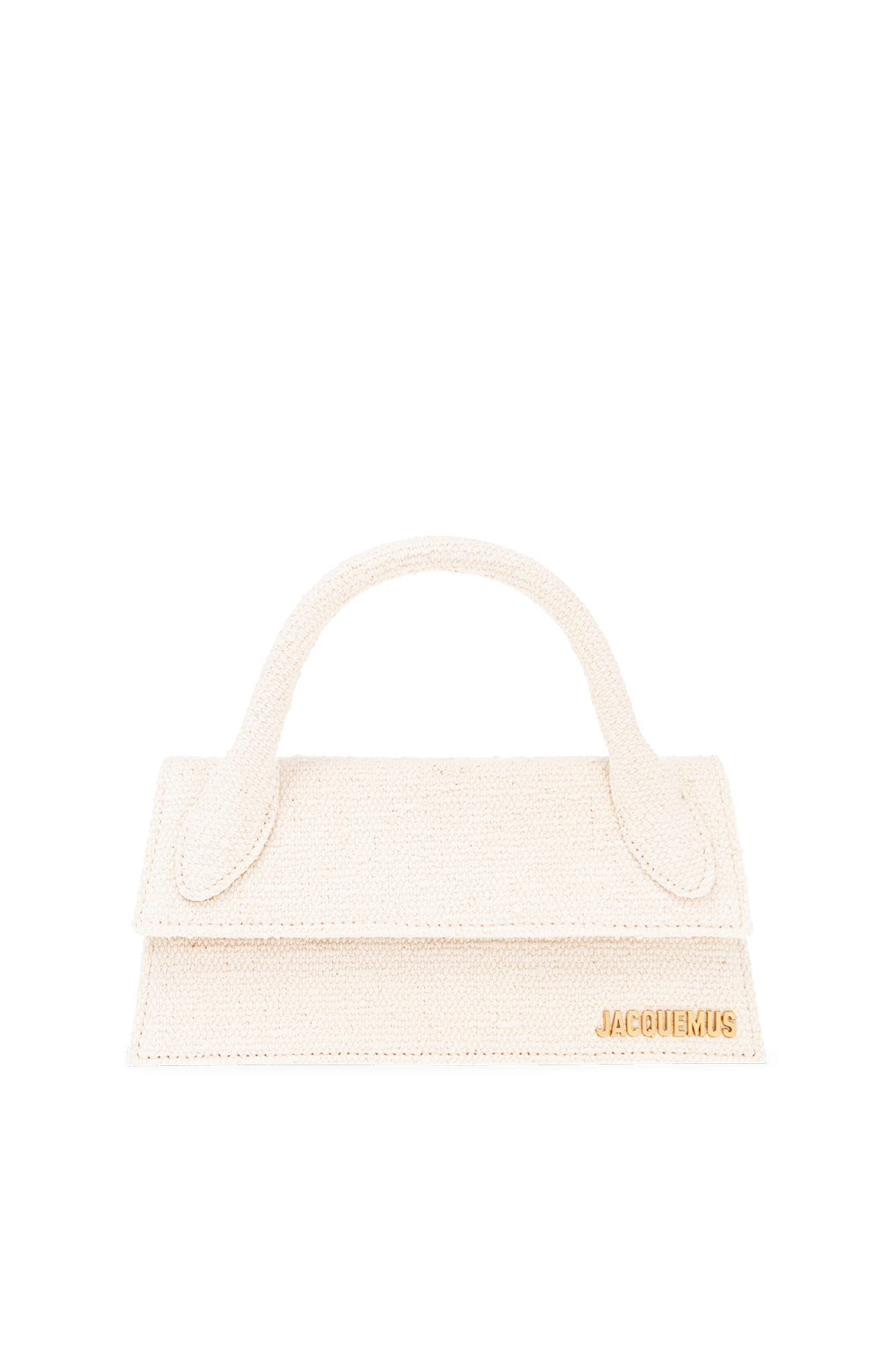 Jacquemus Le Chiquito Long Canvas Tote Bag In White