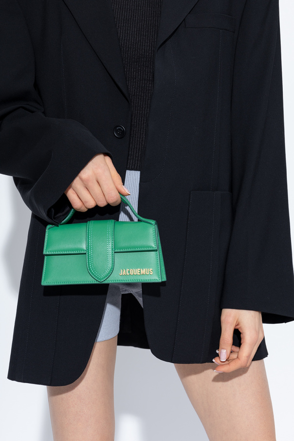 Le Bambino Leather Shoulder Bag in Green - Jacquemus