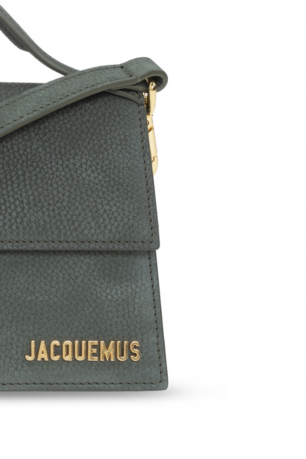 Le Grand Bambino Leather Shoulder Bag in Green - Jacquemus