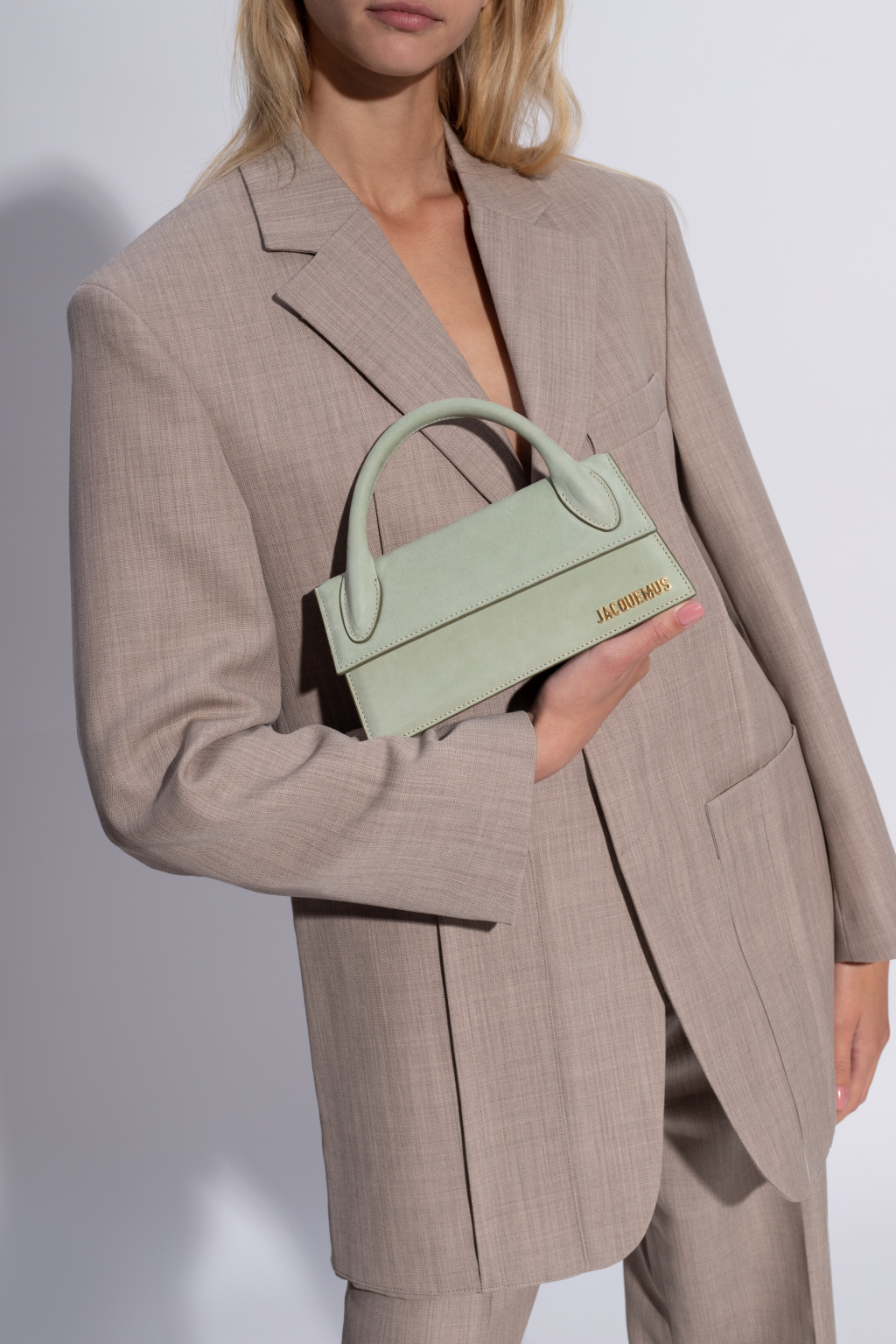 Jacquemus Le Chiquito Long Leather Tote in Green