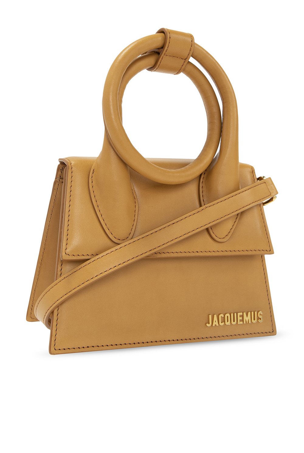 Jacquemus Mustard Suede Le Chiquito Top Handle Bag Jacquemus