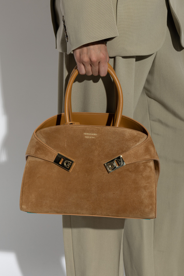 FERRAGAMO Suede bag `Hug`