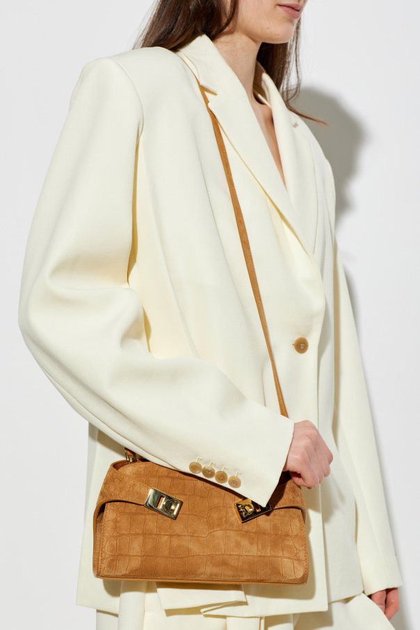 FERRAGAMO Suede bag "Hug"