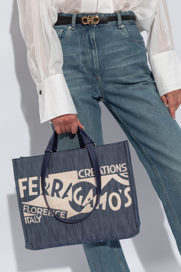 FERRAGAMO ‘Sign M’ Shopper Bag