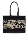 FERRAGAMO BLACK FERRAGAMO 'Sing M' shopper bag