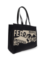 FERRAGAMO BLACK FERRAGAMO 'Sing M' shopper bag