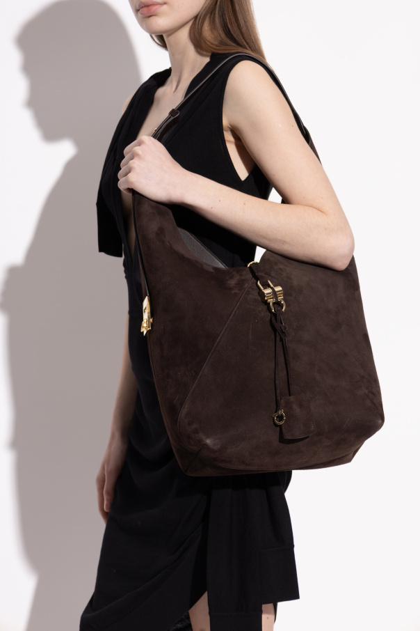 FERRAGAMO Suede shopper bag
