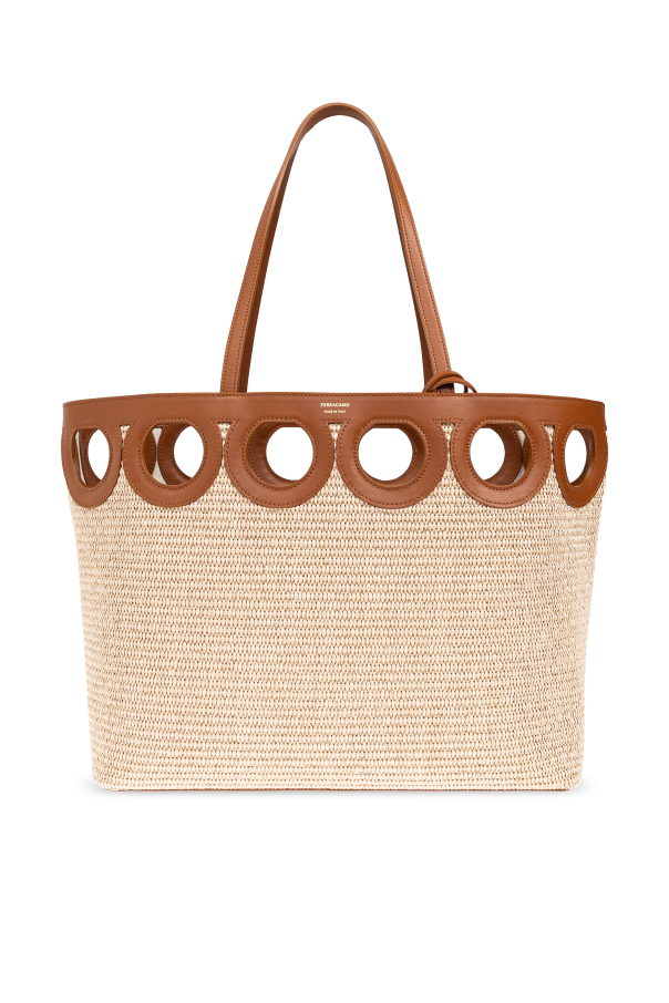 FERRAGAMO Torba `Gancio Medium` typu `shopper`