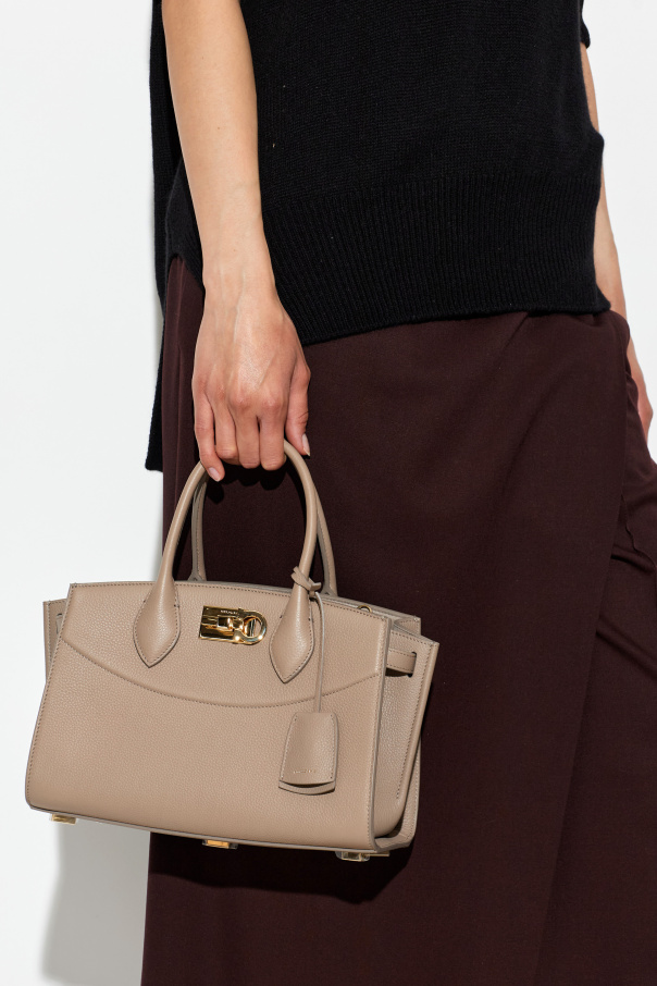 FERRAGAMO Leather bag with logo