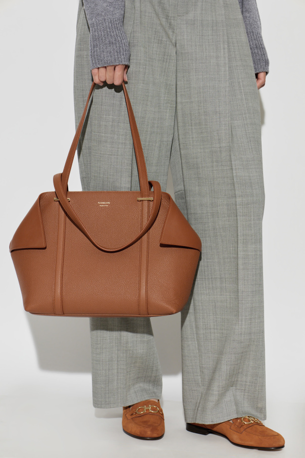 FERRAGAMO Leather bag with logo