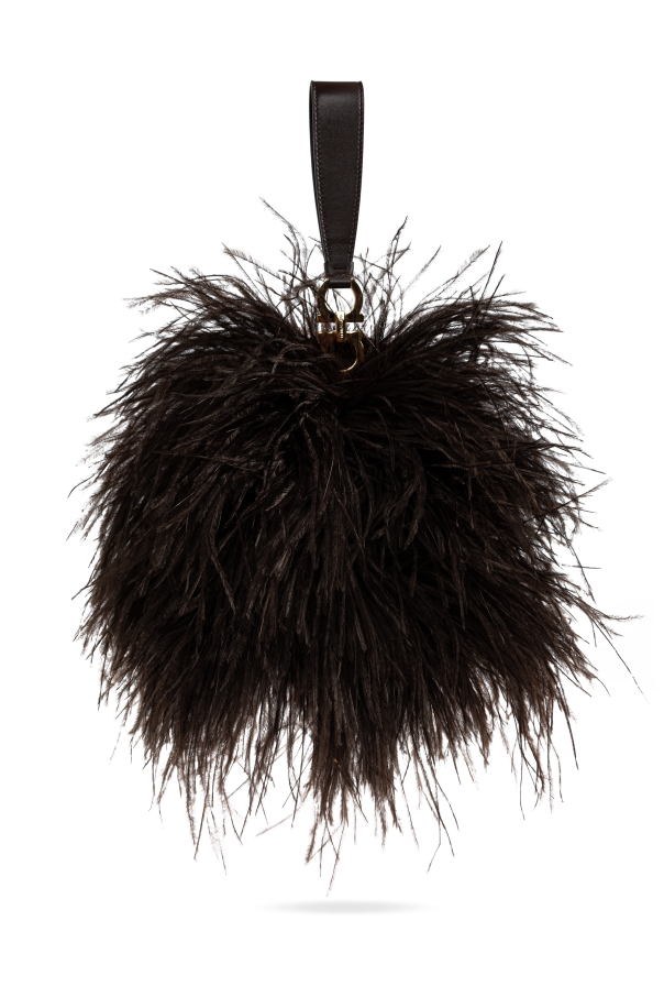 Ostrich feather bag od FERRAGAMO