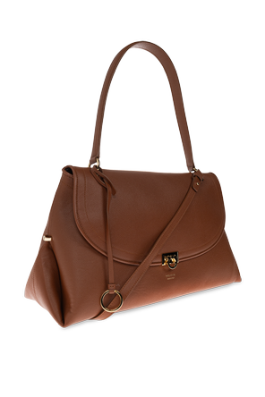 FERRAGAMO Mala de couro com logótipo