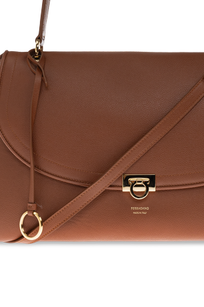 FERRAGAMO Mala de couro com logótipo