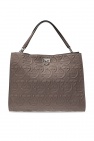 FERRAGAMO BROWN Hand bag with logo