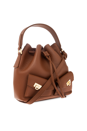 FERRAGAMO Leather shoulder bag, bucket type