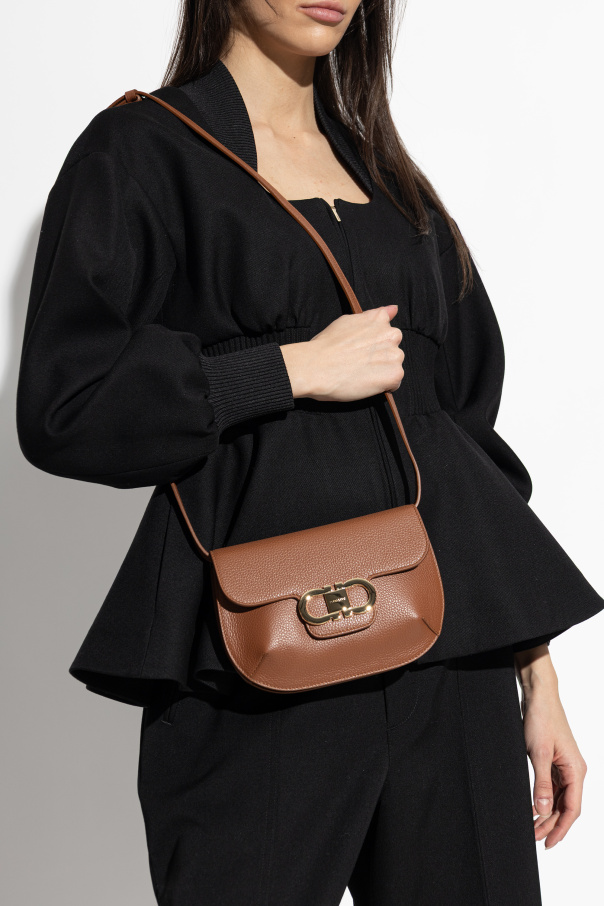 FERRAGAMO Skórzana torba na ramię