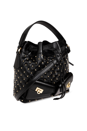 FERRAGAMO Kožená taška „Drawstring“