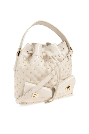 FERRAGAMO Kožená taška „Drawstring“