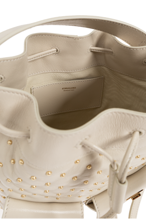 FERRAGAMO Kožená taška „Drawstring“