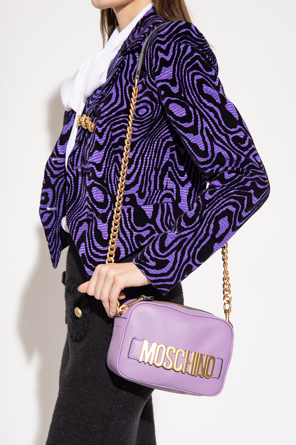 Moschino tote med satin-finish