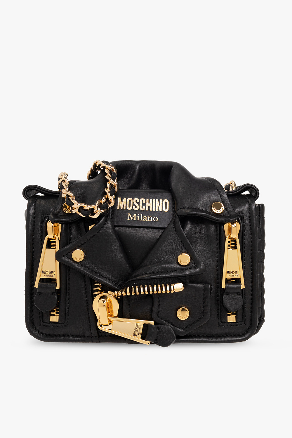 Moschino ‘Biker Small’ leather shoulder bag