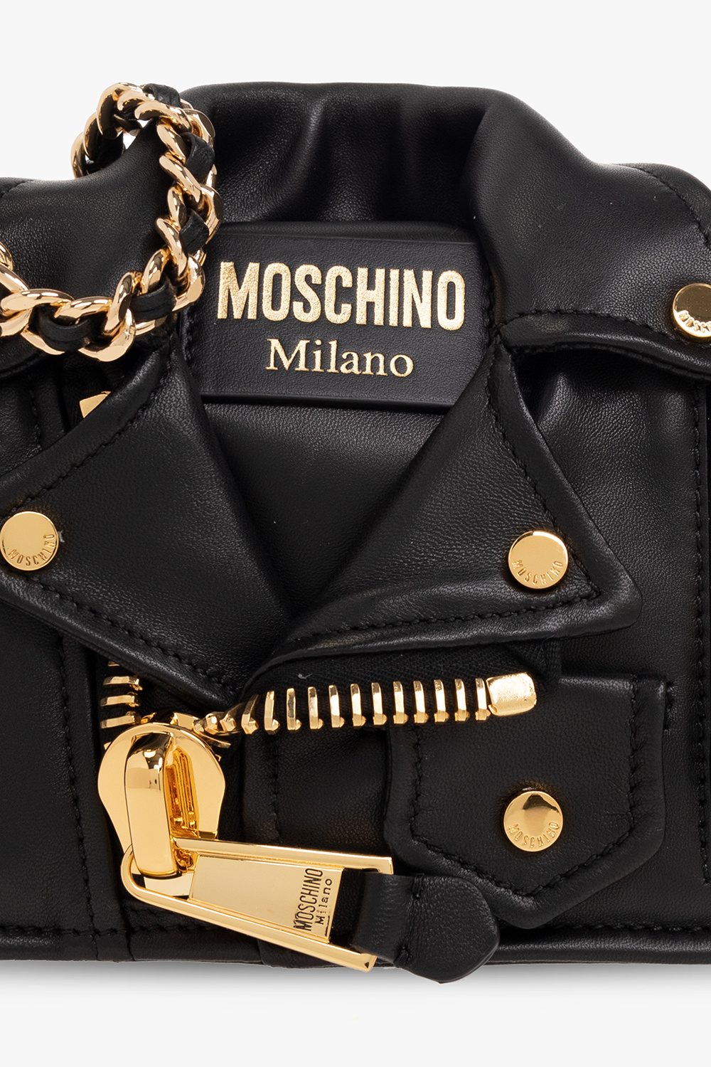 Moschino ‘Biker Small’ leather shoulder bag