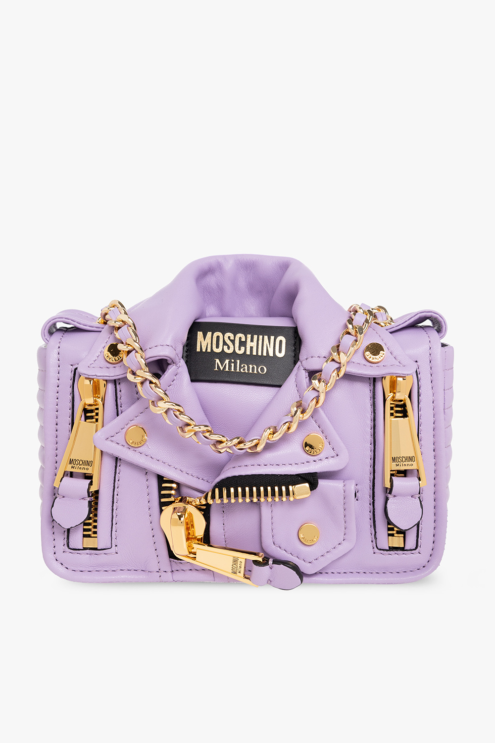 Moschino ‘Biker Small’ leather shoulder Saddle bag