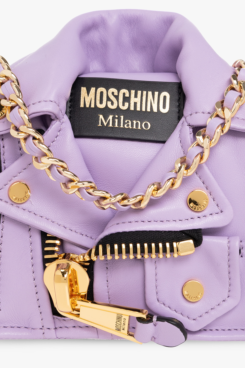 Moschino ‘Biker Small’ leather shoulder Saddle bag