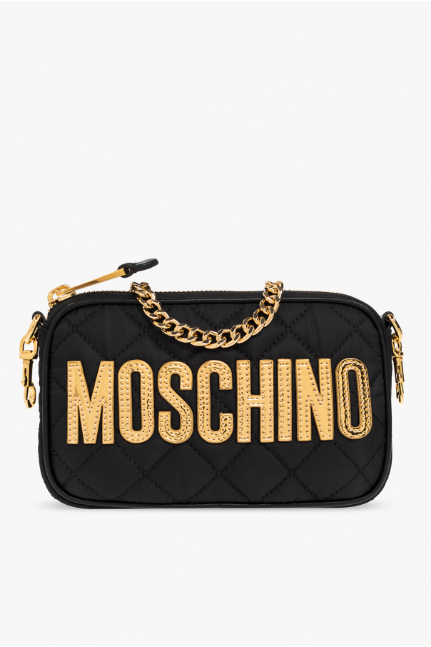 Moschino Womens Myra Bag Green Leaves Keychain