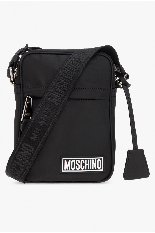 Moschino Medium Boy Flap Chevron Quilted Calfskin Shoulder Bag Red