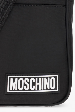 Moschino Medium Boy Flap Chevron Quilted Calfskin Shoulder Bag Red
