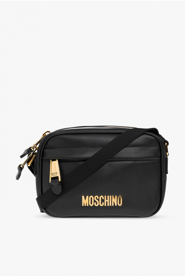 Moschino Shoulder bag straw with logo