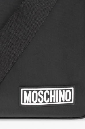 Moschino Biker Tweed tote Envelope bag Pink