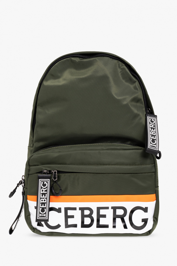 Iceberg Swipe Faux Patent Leather Shoulder Bag