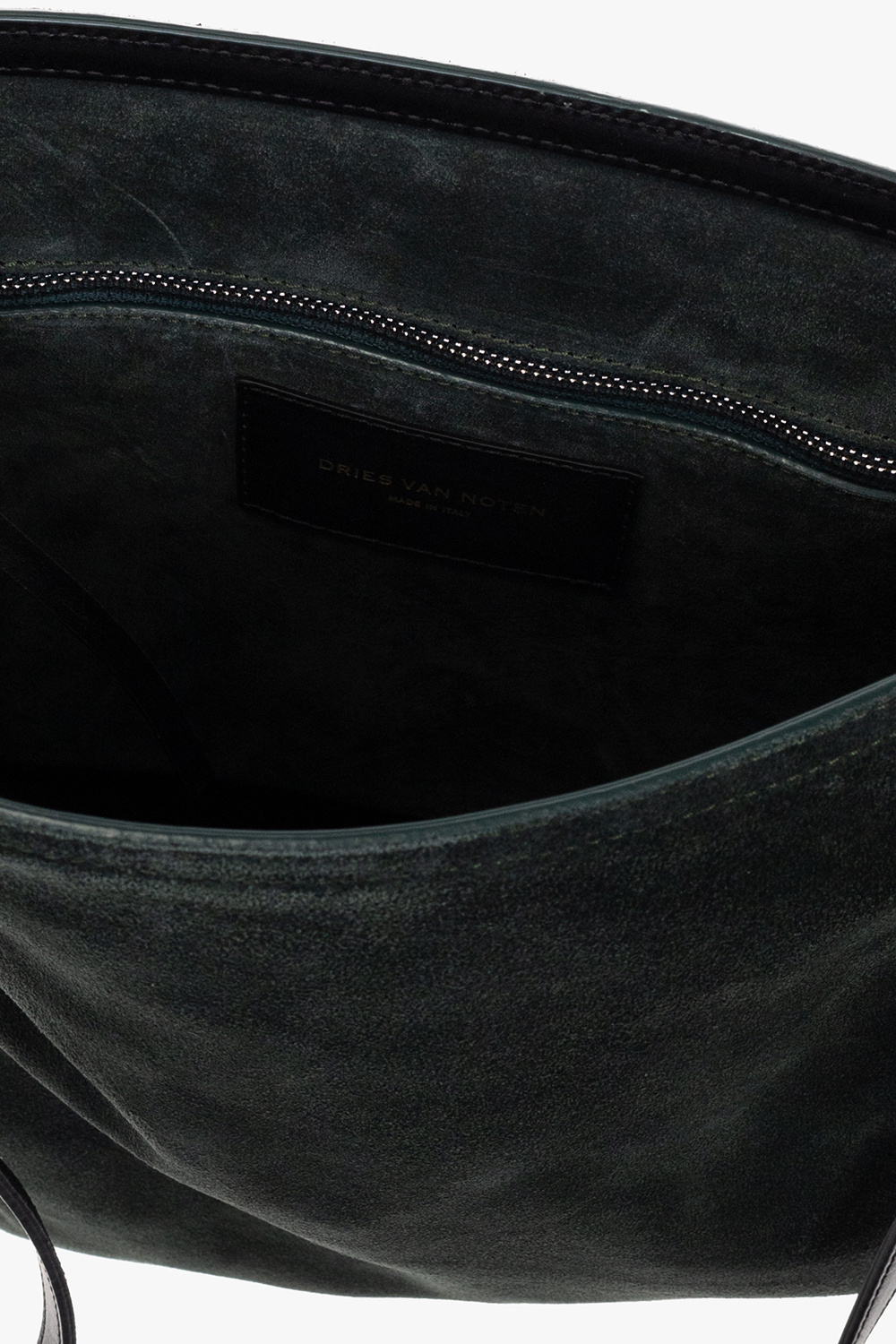 Dries Van Noten Clutch bag Peac Thin strap Patch pocket Smooth leather Embossed logo Visible stitching
