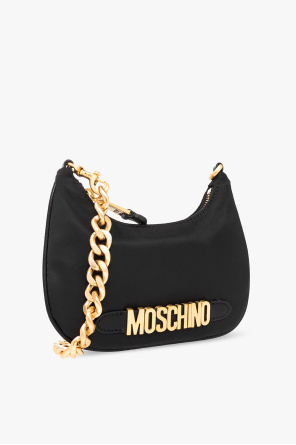 Moschino South Beach straw tote in black