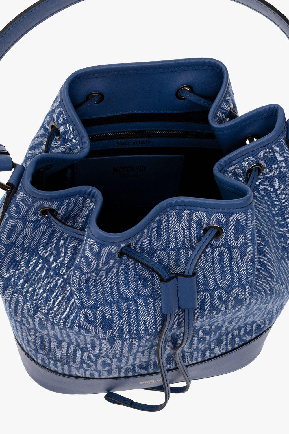 Blue Shoulder bag with logo Moschino - Vitkac GB