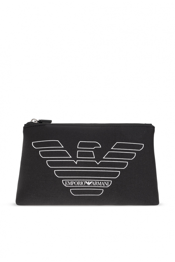 Emporio single-breasted armani Wash bag with logo