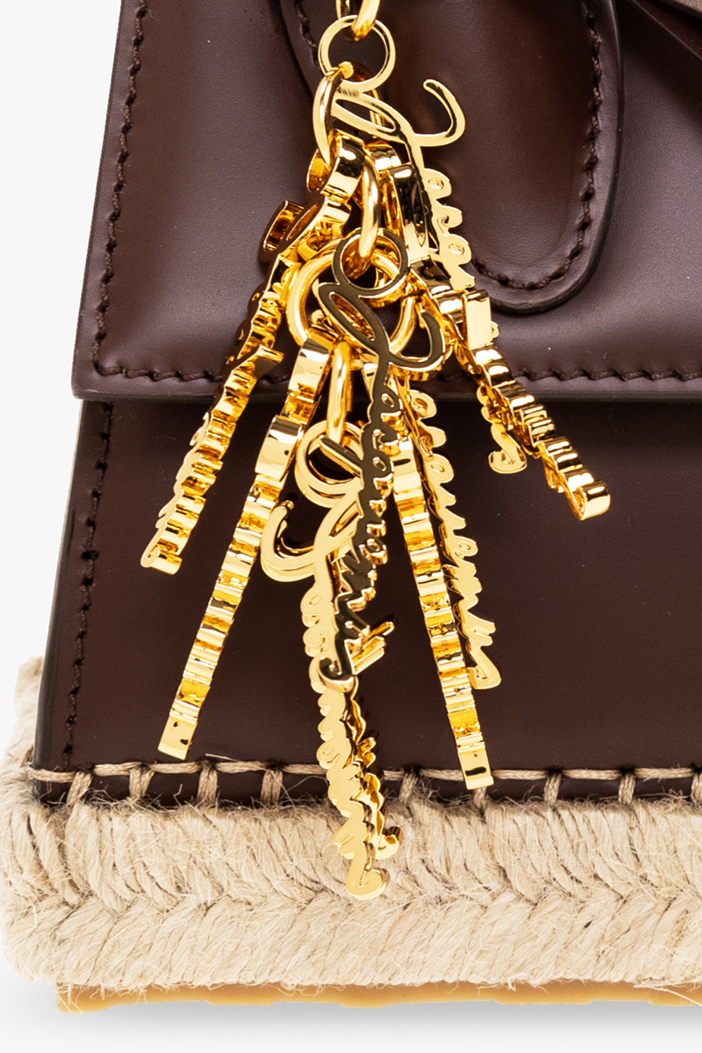 Jacquemus Le Chiquito Moyen Y Brown Bag in Gold Hardware, Luxury