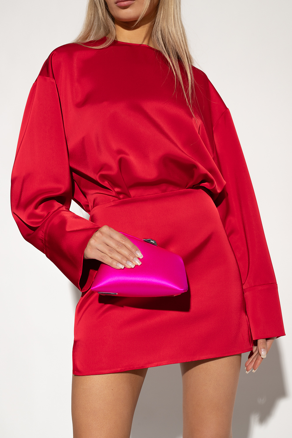 The Attico ‘Midnight’ satin clutch