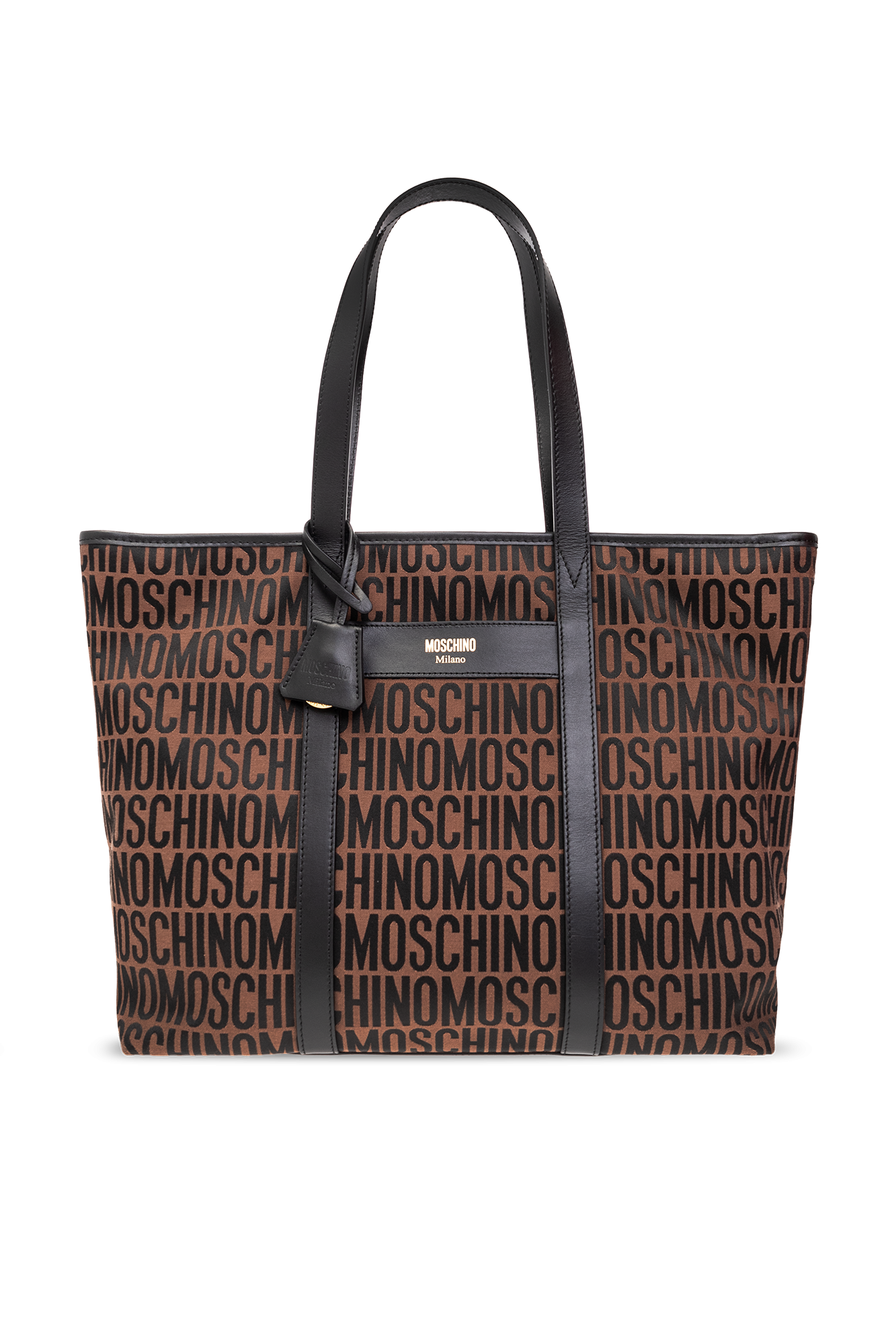 Brown Monogrammed shopper bag Moschino - Vitkac Italy
