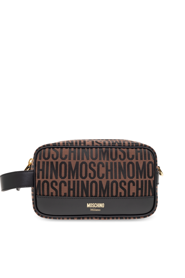 Monogrammed wash bag od Moschino