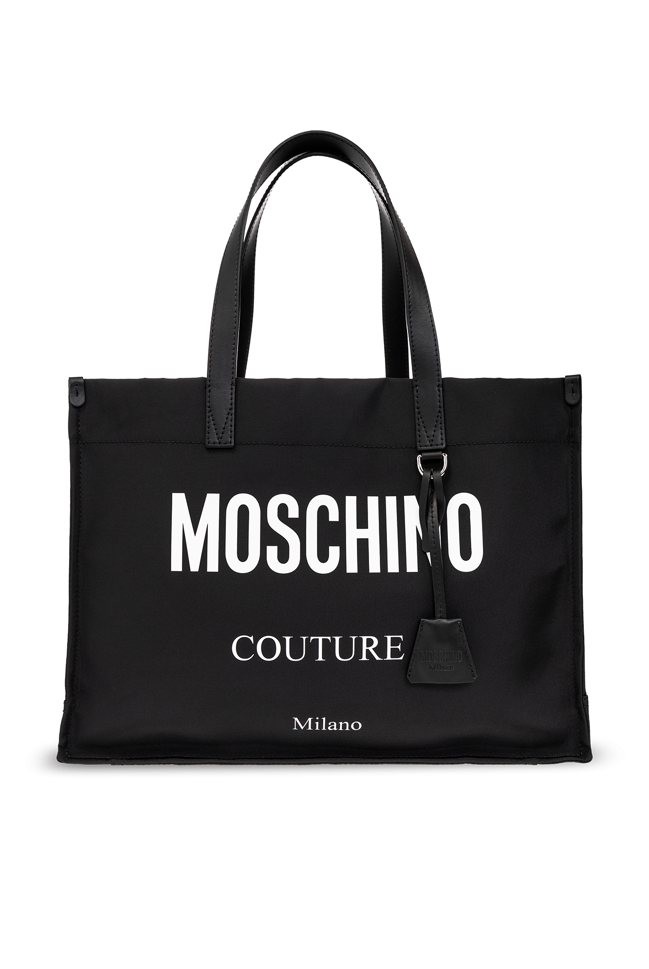 Black Branded shopper bag Moschino - Vitkac France