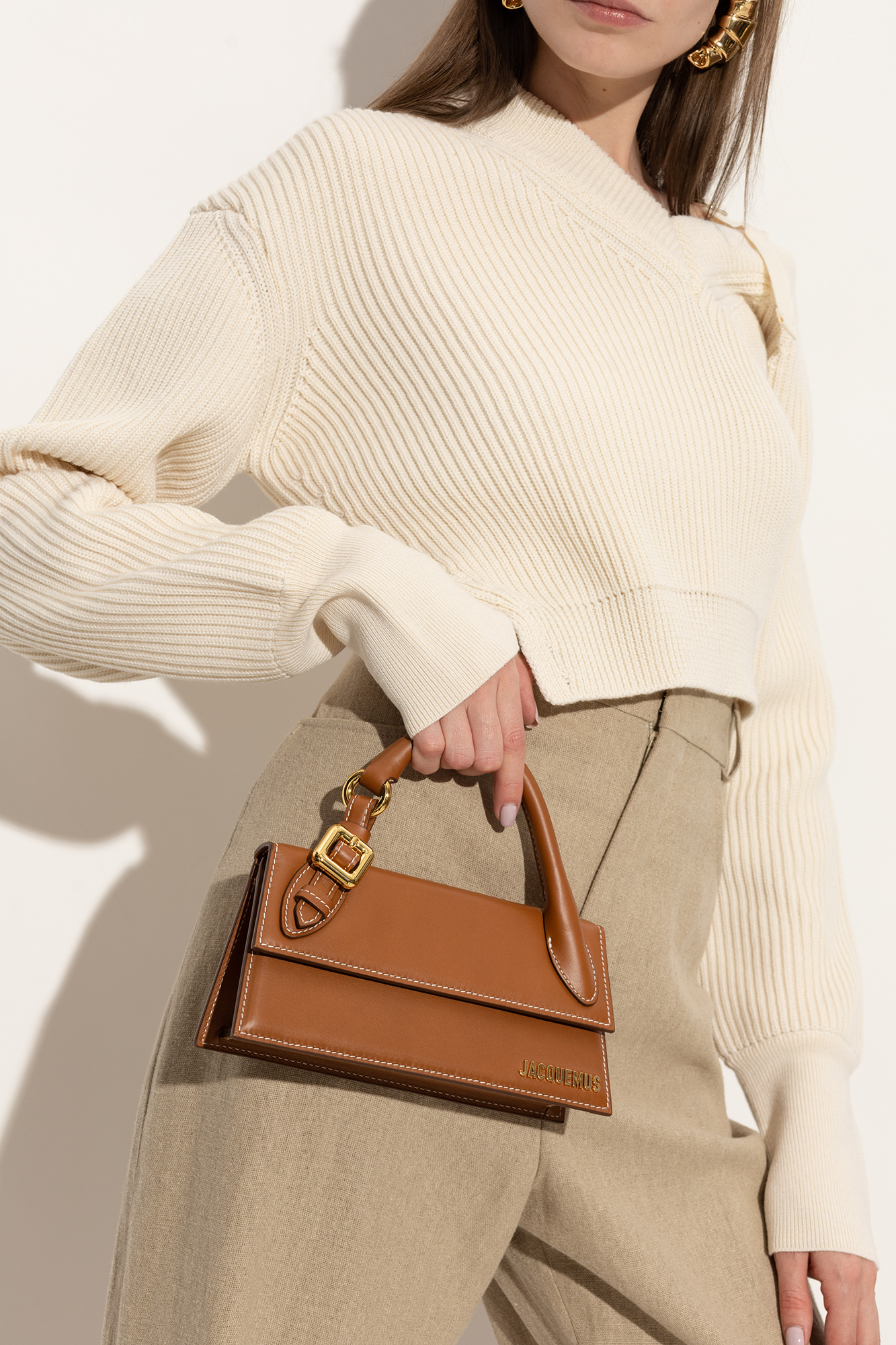 Jacquemus Le Chiquito Long Bag In 811 Light Brown 2