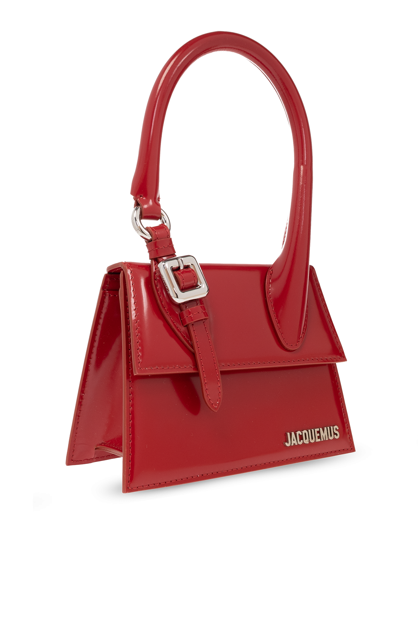 Jacquemus Le Chiquito Long Boucle Top Handle Bag in Red