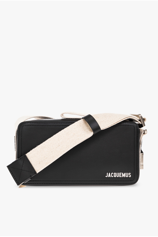Jacquemus ‘Horizontal’ shoulder shearling-trim bag