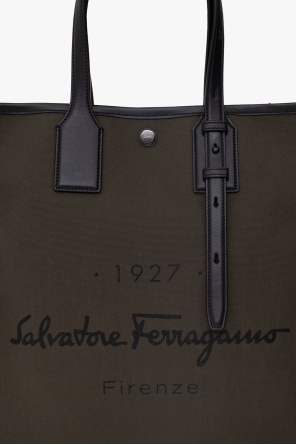 Salvatore sandals Ferragamo ‘1927 Signature’ shopper bag