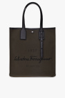 FERRAGAMO GREEN ‘1927 Signature’ shopper bag