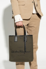FERRAGAMO GREEN ‘1927 Signature’ shopper bag